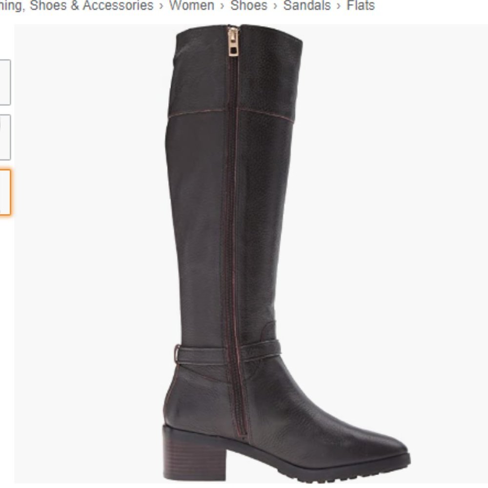New in box Coach “Sullivan” Riding Safari Chestnut Pebbled Leather Boots 7